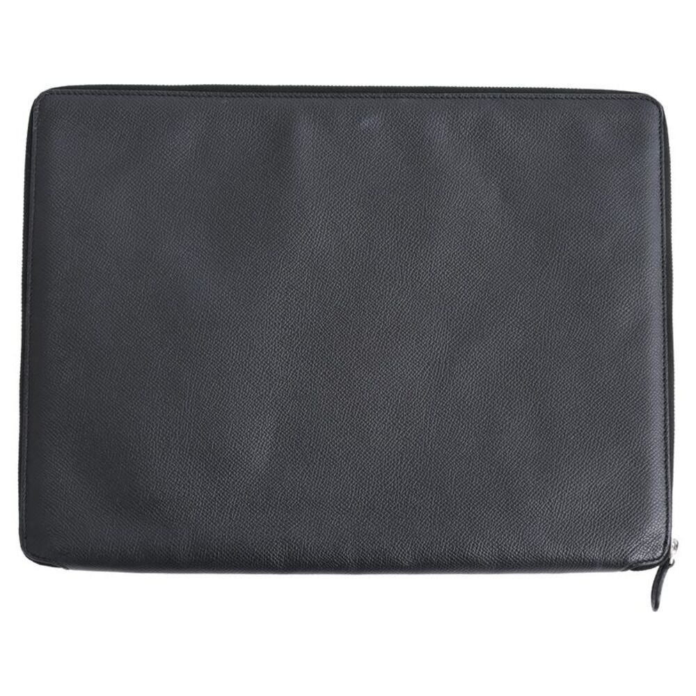 Balenciaga Zipped Logo Portfolio in Black Leather - Picture 2 of 12